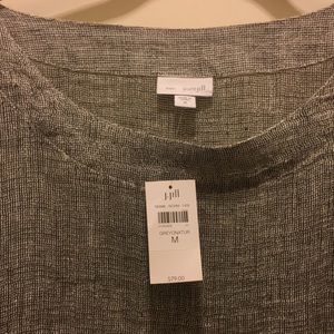 NWT Purejill med. linen top grey very ethereal
